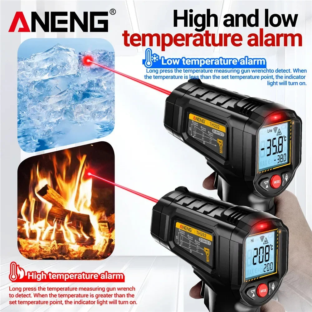 Infrared Laser Thermometer ANENG TH202 Digital Temperature Non Contact